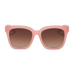 MEREDITH - PEACH + BROWN GRADIENT + POLARIZED SUNGLASSES