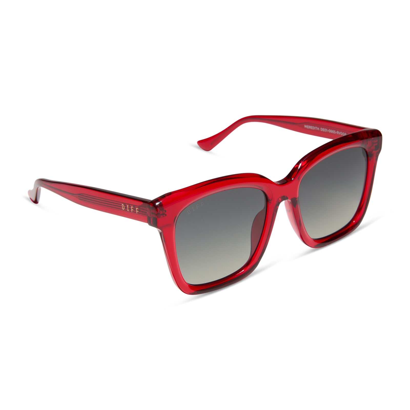 MEREDITH - RED HOT SUMMER + GREY GRADIENT + POLARIZED SUNGLASSES - Image 2