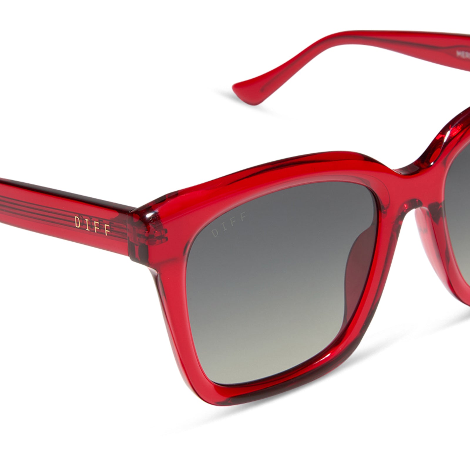MEREDITH - RED HOT SUMMER + GREY GRADIENT + POLARIZED SUNGLASSES - Image 4
