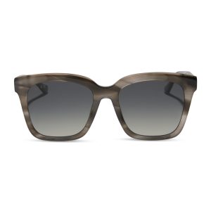 MEREDITH - SMOKE MARBLE + GREY GRADIENT + POLARIZED SUNGLASSES