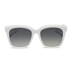 MEREDITH - WHITE CLOUD + GREY GRADIENT + POLARIZED SUNGLASSES