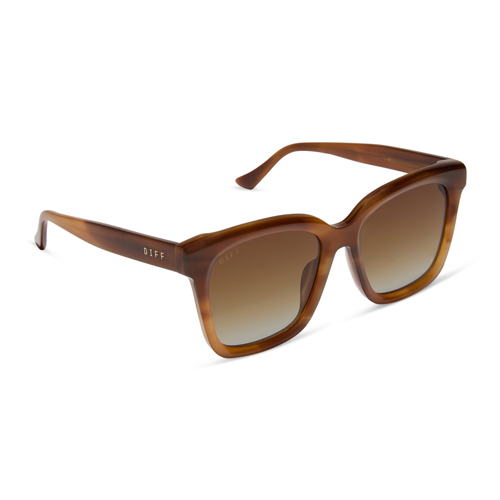 MEREDITH - TAWNY TORTOISE + BROWN GRADIENT + POLARIZED SUNGLASSES - Image 2