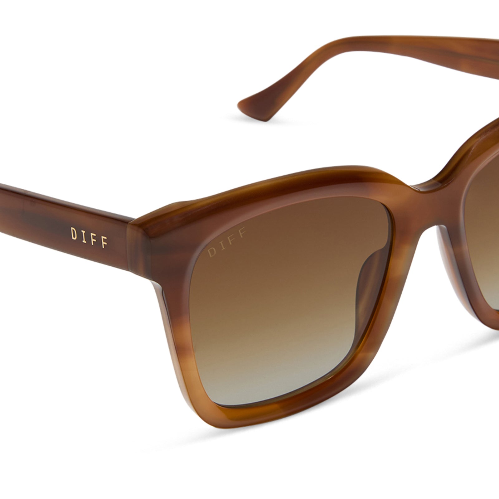 MEREDITH - TAWNY TORTOISE + BROWN GRADIENT + POLARIZED SUNGLASSES - Image 4