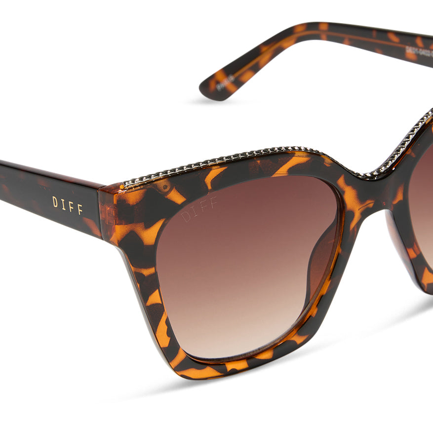 PARIS - DARK TORTOISE + BROWN GRADIENT SUNGLASSES - Image 4