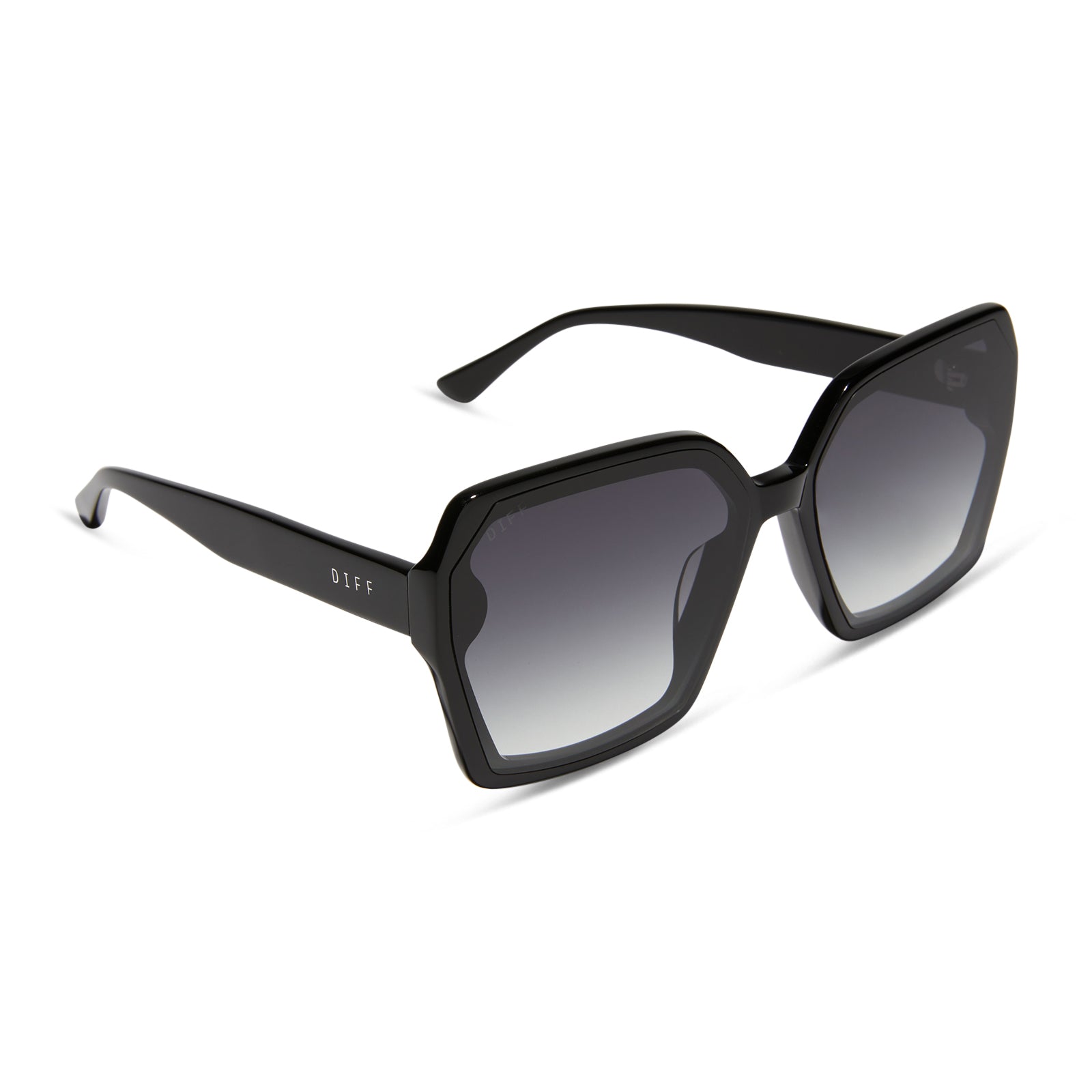 PRESLEY - BLACK + GREY GRADIENT SUNGLASSES - Image 2