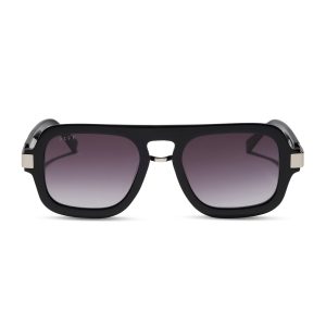 NAOMI - BLACK + GREY GRADIENT SUNGLASSES