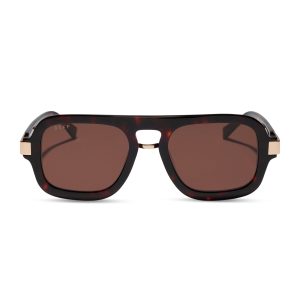 NAOMI - CEDAR TORTOISE + BROWN SUNGLASSES