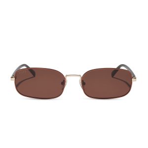 TRINITY - BROWN + GOLD + BROWN CRYSTAL TEMPLES + BROWN SUNGLASSES