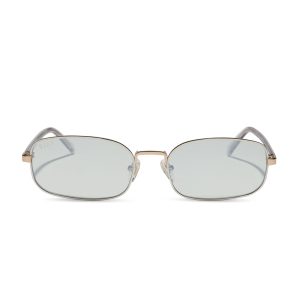 TRINITY - SILVER + GOLD + LIGHT GREY CRYSTAL TEMPLES + SILVER SUNGLASSES