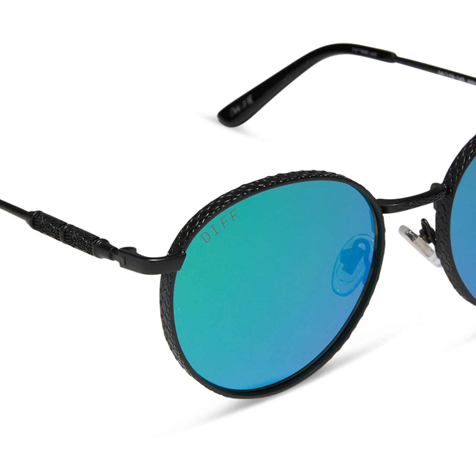 SNAPE™️ - MATTE BLACK METAL + GREEN MIRROR SUNGLASSES - Image 3