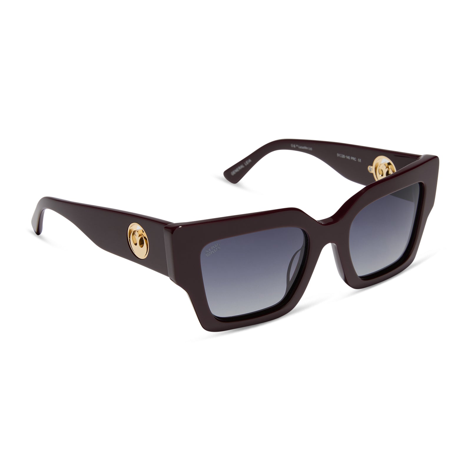 GENERAL LEIA™ - REGAL AUBERGINE CRYSTAL + SPACE GREY GRADIENT + POLARIZED SUNGLASSES - Image 2