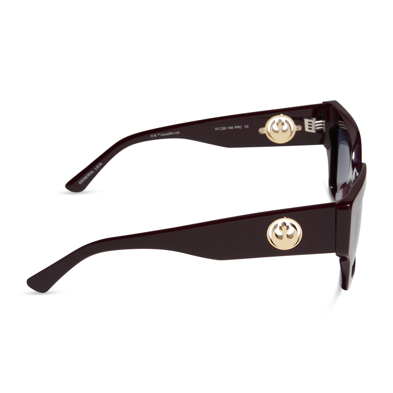 GENERAL LEIA™ - REGAL AUBERGINE CRYSTAL + SPACE GREY GRADIENT + POLARIZED SUNGLASSES - Image 3