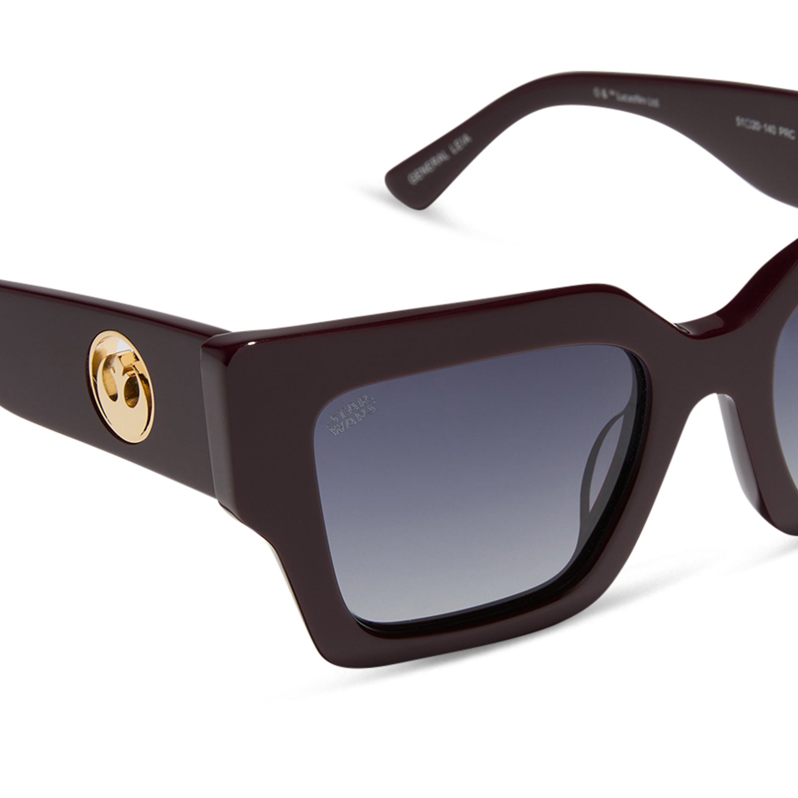 GENERAL LEIA™ - REGAL AUBERGINE CRYSTAL + SPACE GREY GRADIENT + POLARIZED SUNGLASSES - Image 4