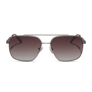 HAN SOLO™ 2.0 - BRUSHED DARK BLASTER GREY METAL + BROWN GRADIENT + POLARIZED SUNGLASSES