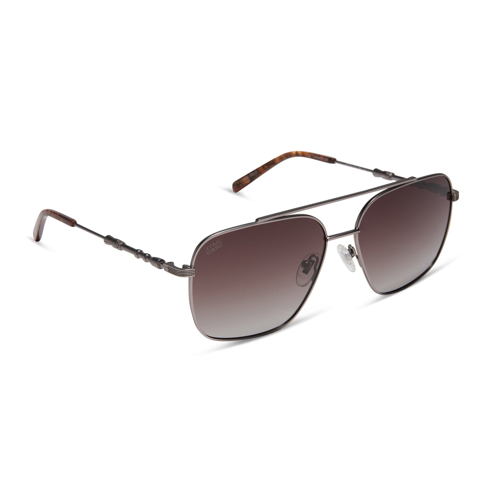 HAN SOLO™ 2.0 - BRUSHED DARK BLASTER GREY METAL + BROWN GRADIENT + POLARIZED SUNGLASSES - Image 2
