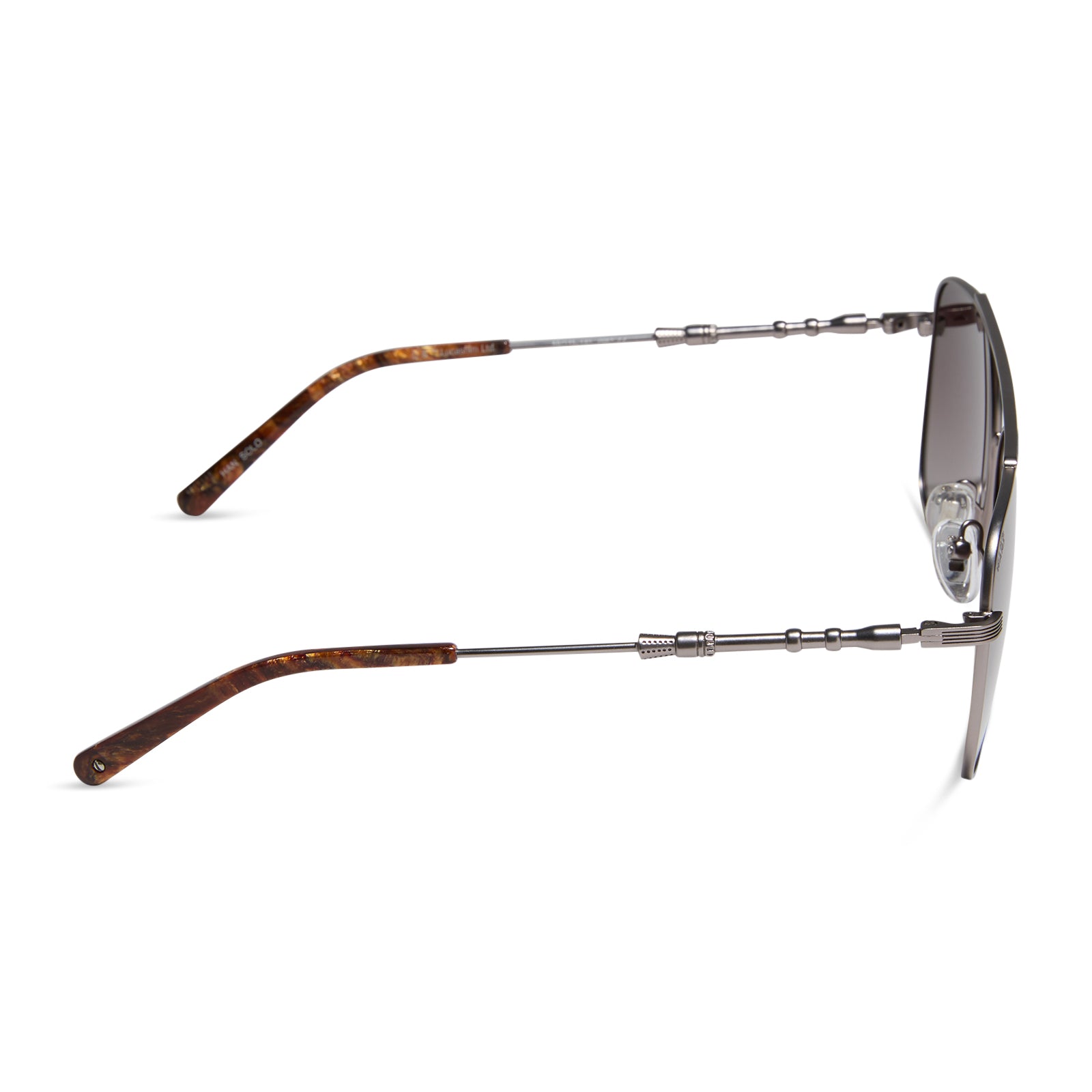 HAN SOLO™ 2.0 - BRUSHED DARK BLASTER GREY METAL + BROWN GRADIENT + POLARIZED SUNGLASSES - Image 3