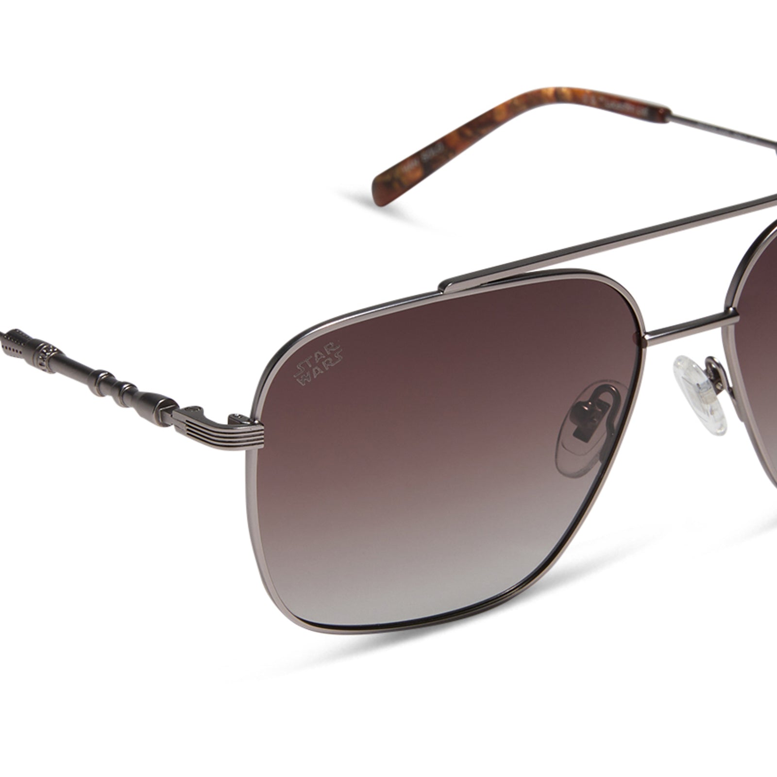 HAN SOLO™ 2.0 - BRUSHED DARK BLASTER GREY METAL + BROWN GRADIENT + POLARIZED SUNGLASSES - Image 4