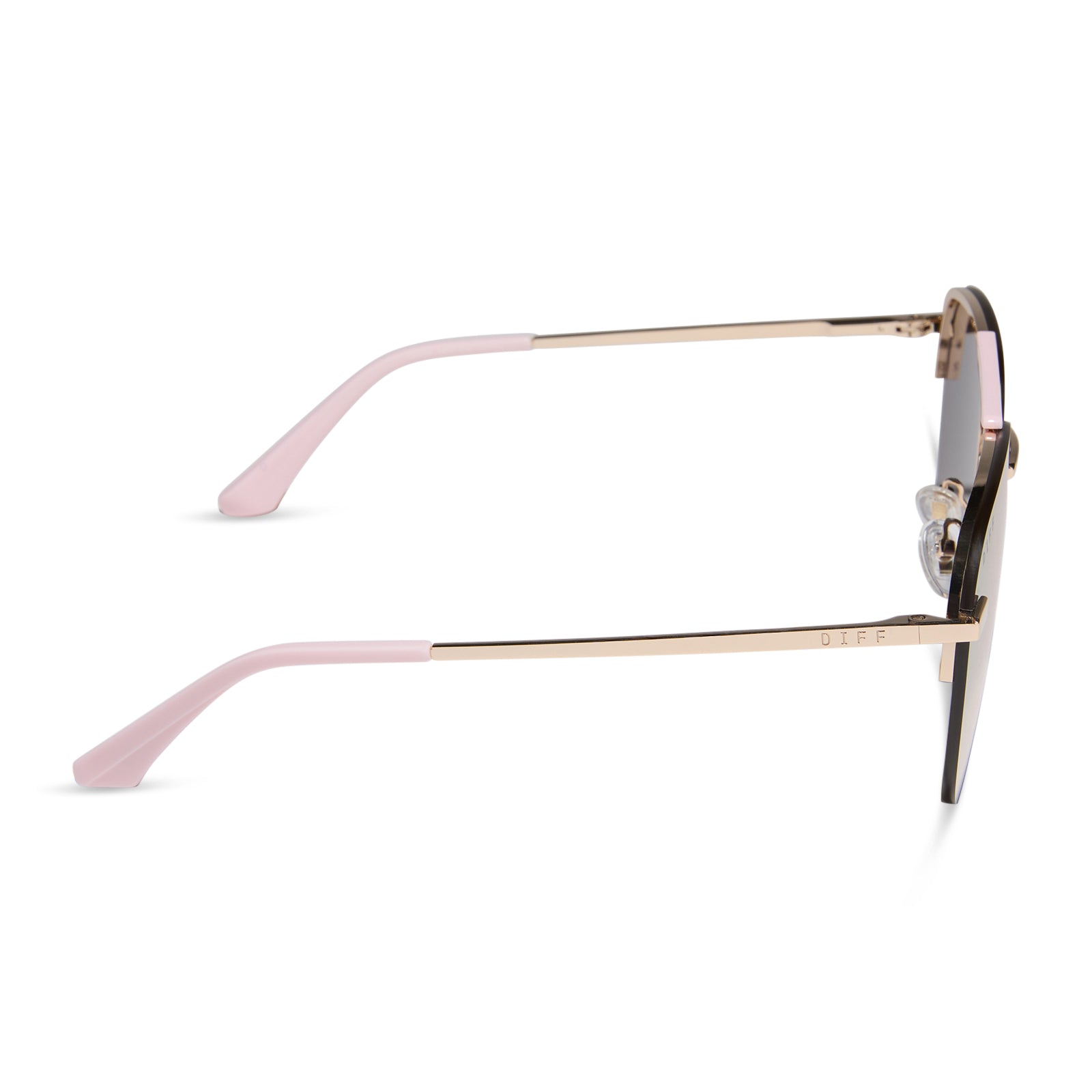TAHOE - GOLD POWDER PINK + TAUPE MIRROR SUNGLASSES - Image 3
