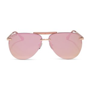 TAHOE - ROSE GOLD + CHERRY BLOSSOM MIRROR SUNGLASSES