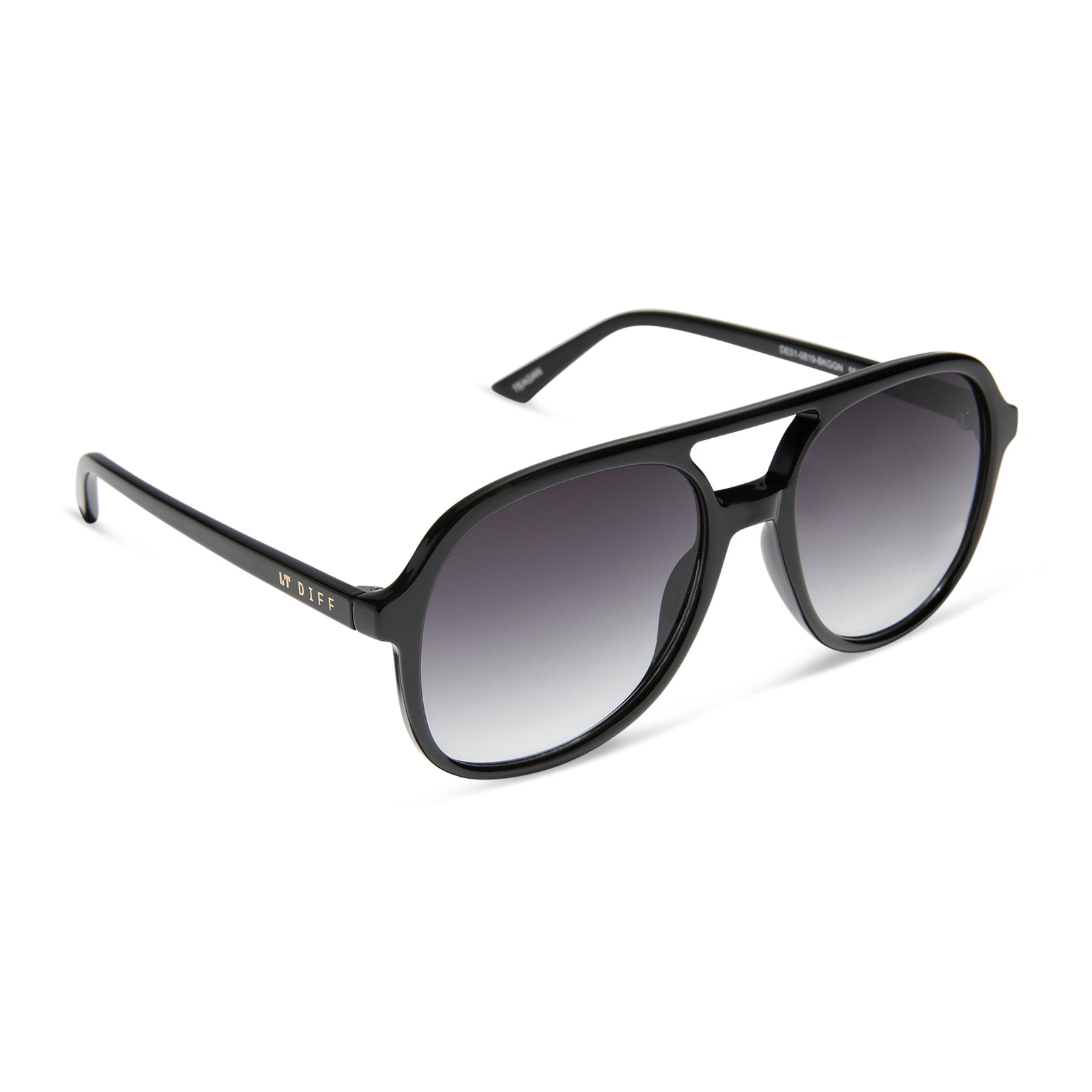 TEAGAN - BLACK + GREY GRADIENT SUNGLASSES - Image 2