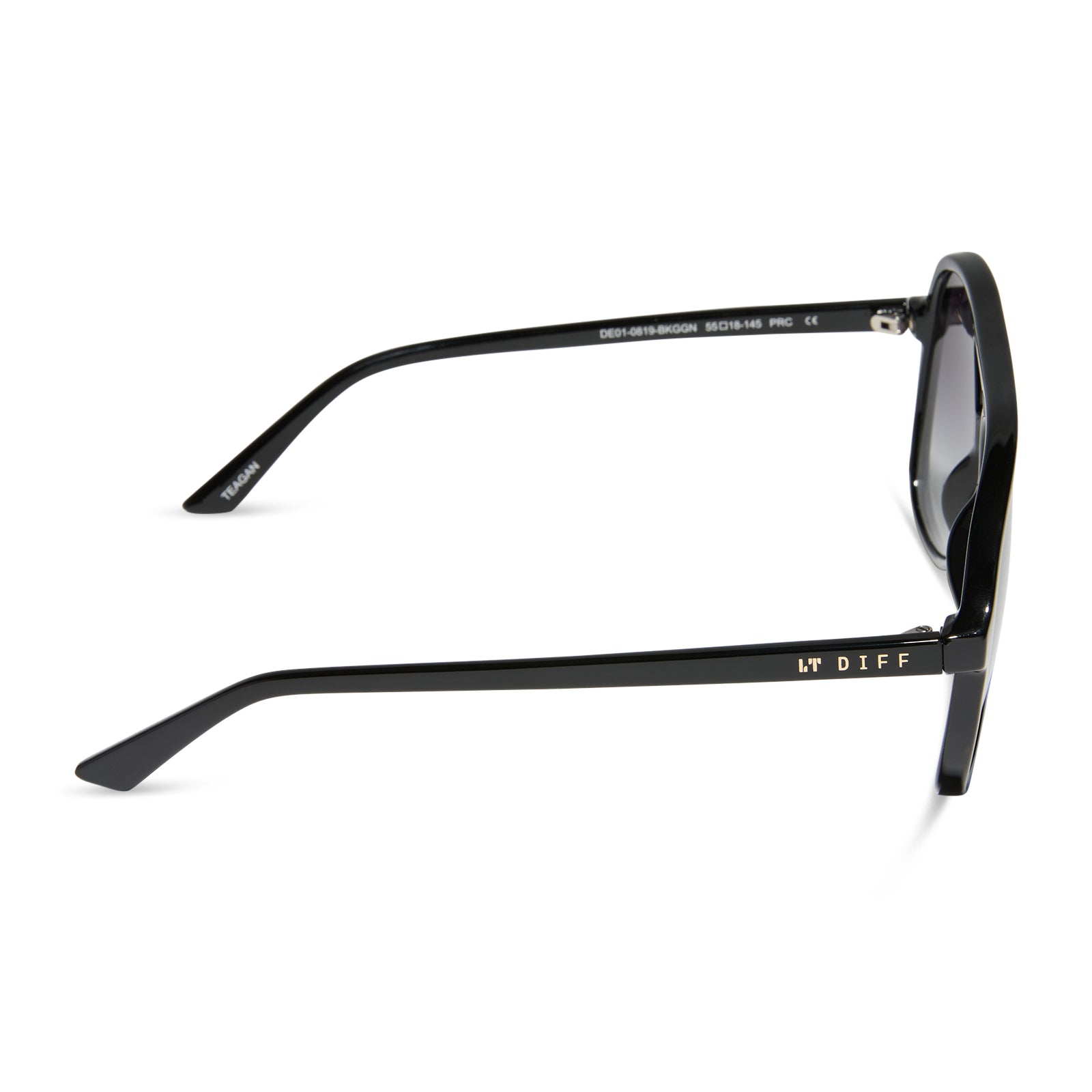 TEAGAN - BLACK + GREY GRADIENT SUNGLASSES - Image 3