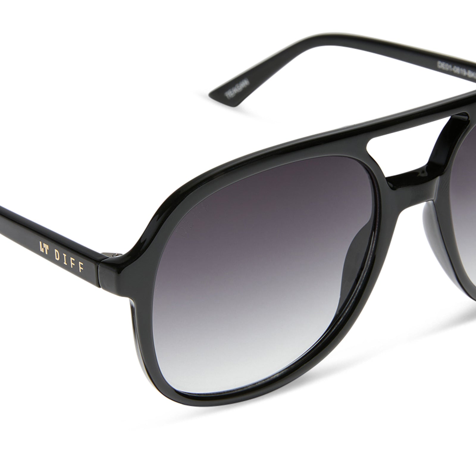 TEAGAN - BLACK + GREY GRADIENT SUNGLASSES - Image 4