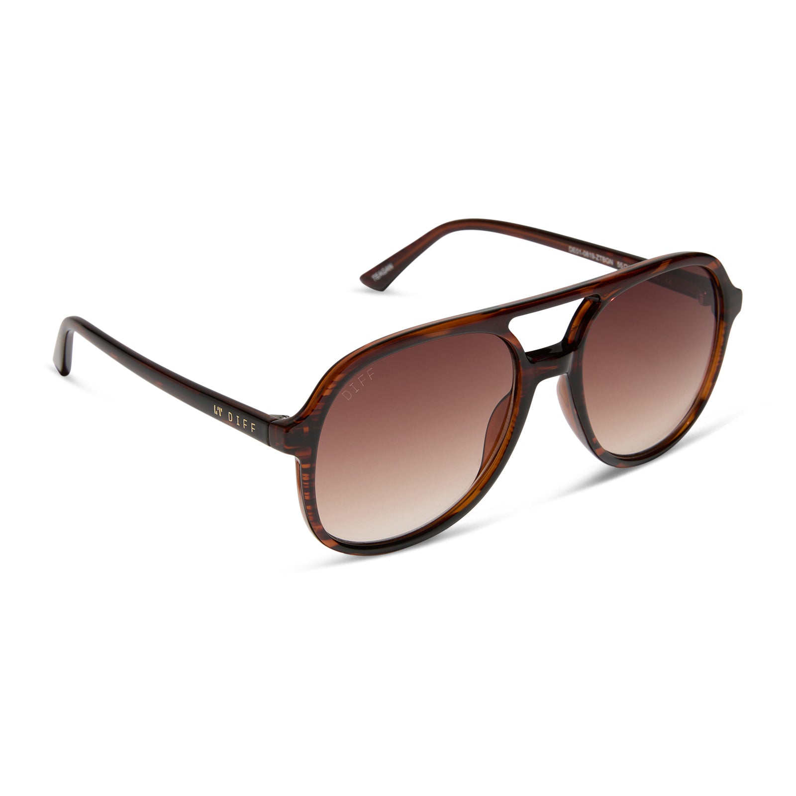 TEAGAN - MAHOGANY TORTOISE + BROWN GRADIENT SUNGLASSES - Image 2
