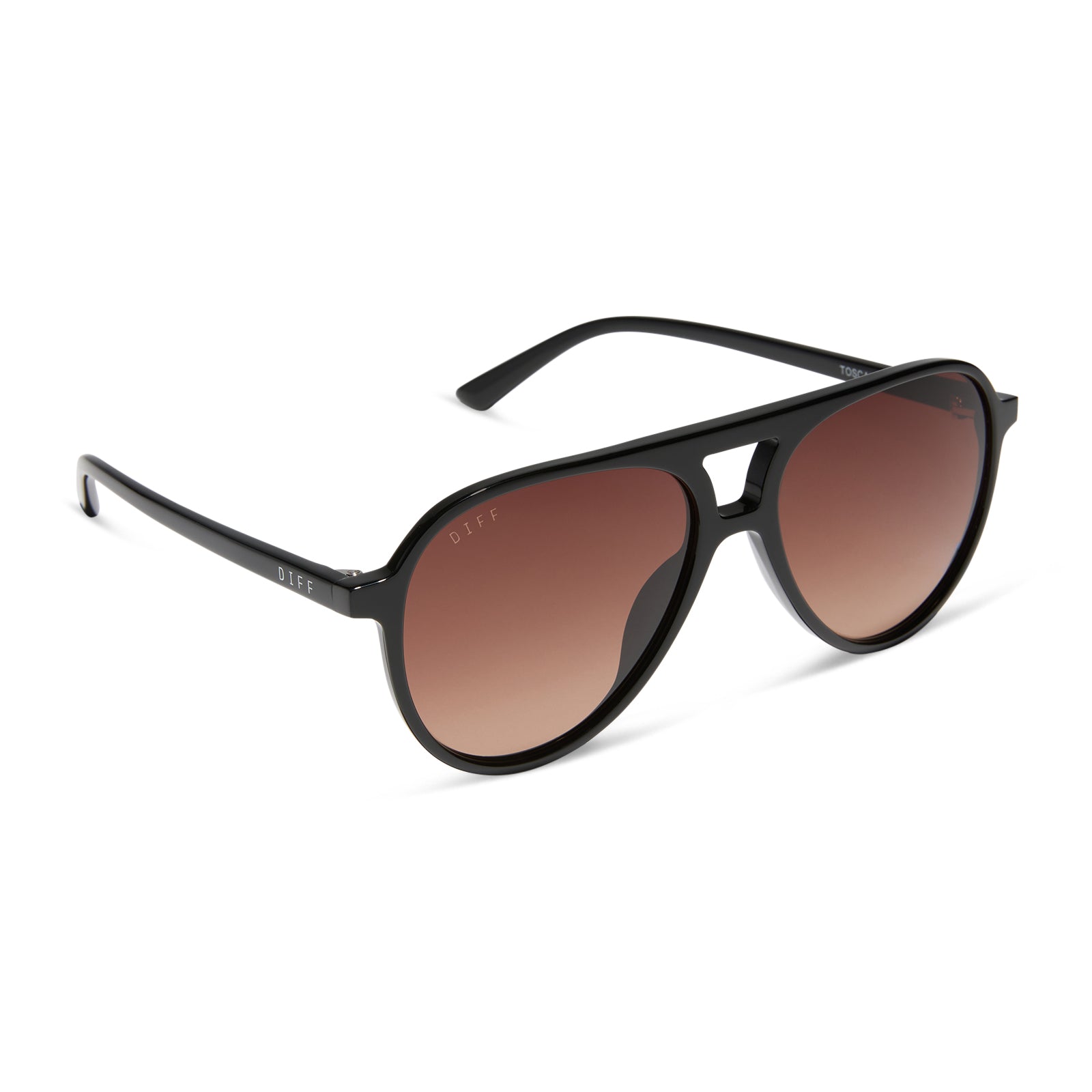 TOSCA II - BLACK + BROWN GRADIENT SUNGLASSES - Image 9