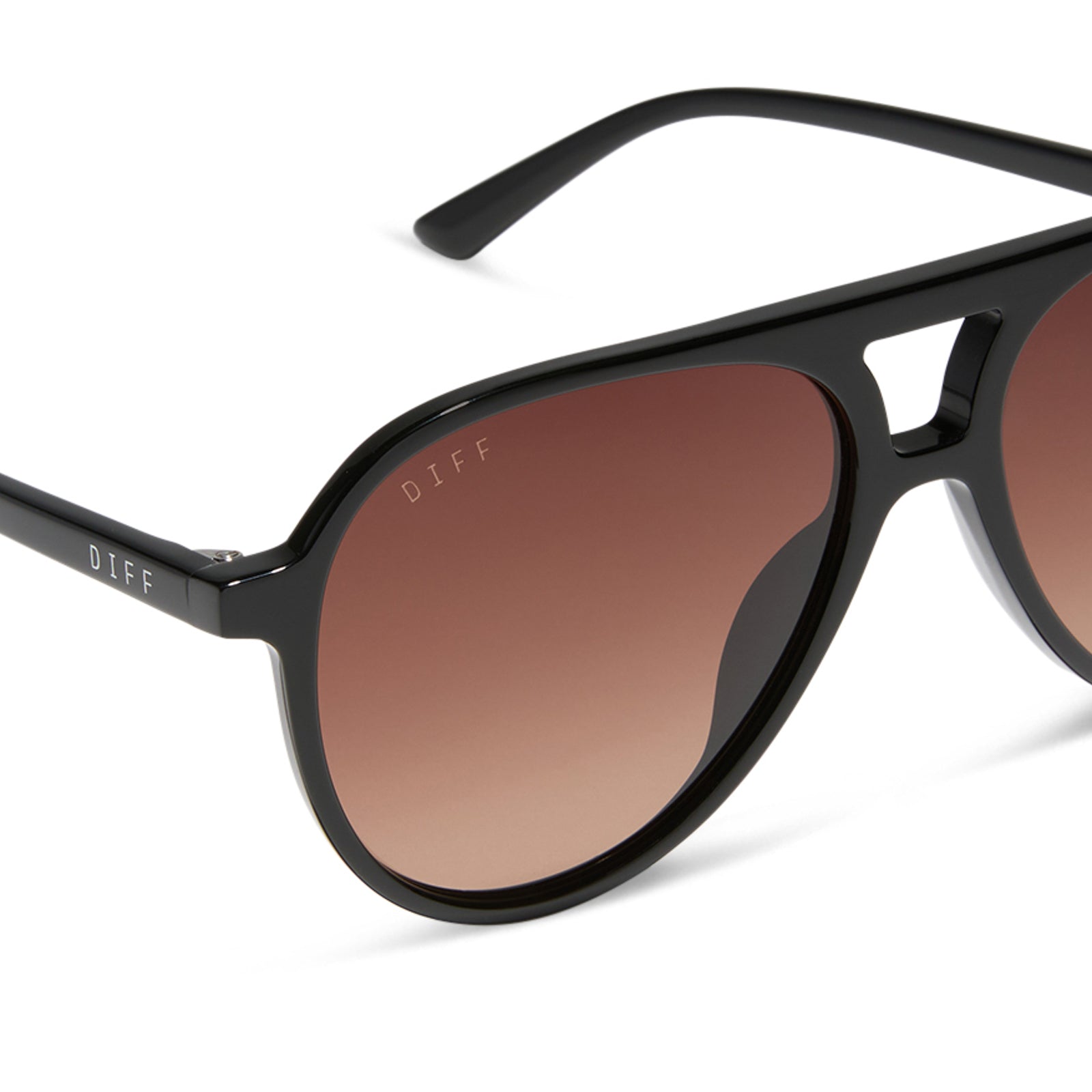 TOSCA II - BLACK + BROWN GRADIENT SUNGLASSES - Image 12