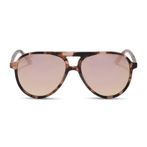 TOSCA II - HIMALAYAN TORTOISE + TAUPE MIRROR SUNGLASSES