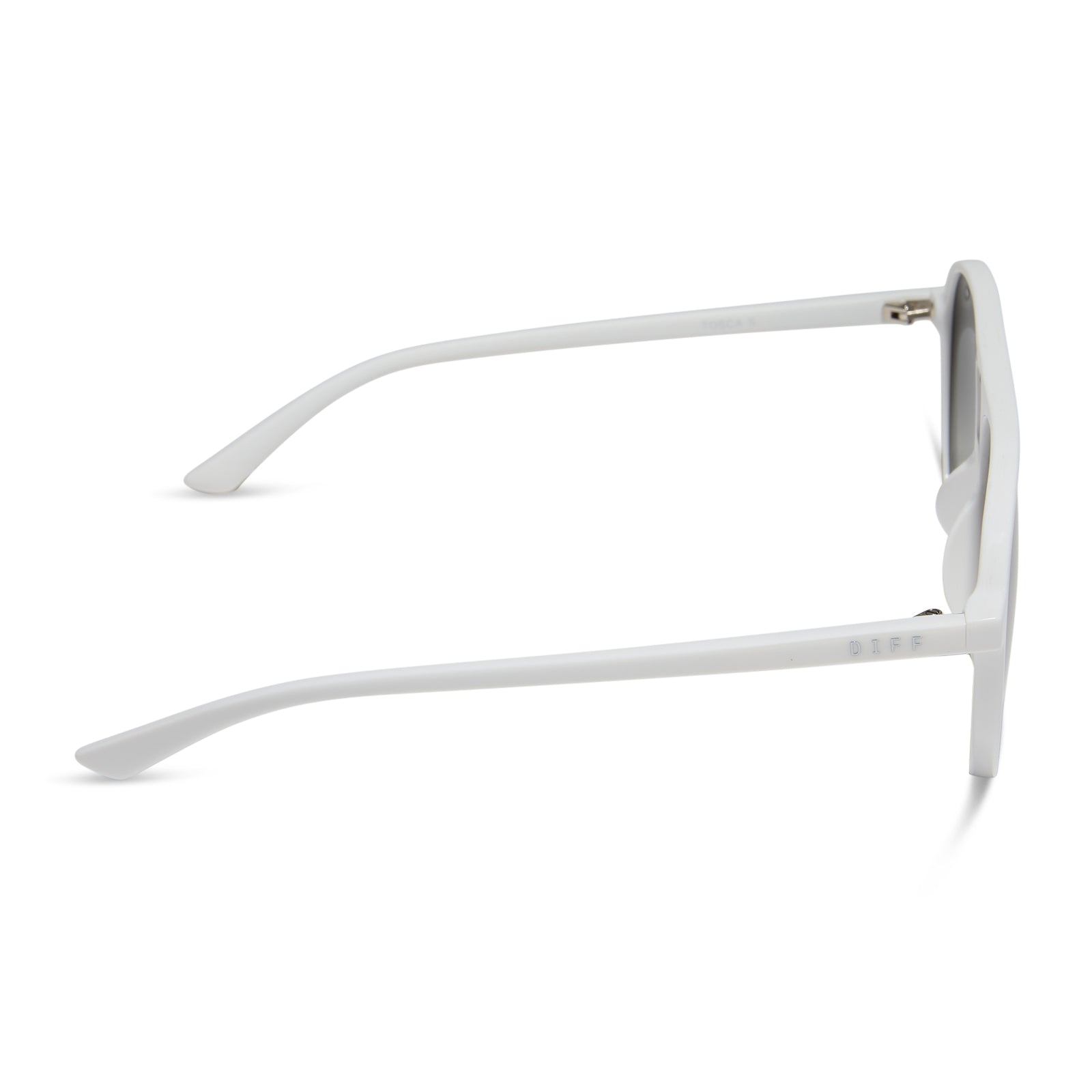 TOSCA II - WHITE CLOUD + GREY GRADIENT + SILVER FLASH SUNGLASSES - Image 3