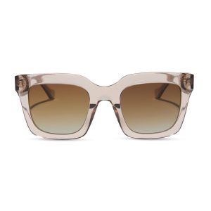 VALENCIA - SOFT TAUPE CRYSTAL + BROWN GRADIENT + POLARIZED SUNGLASSES