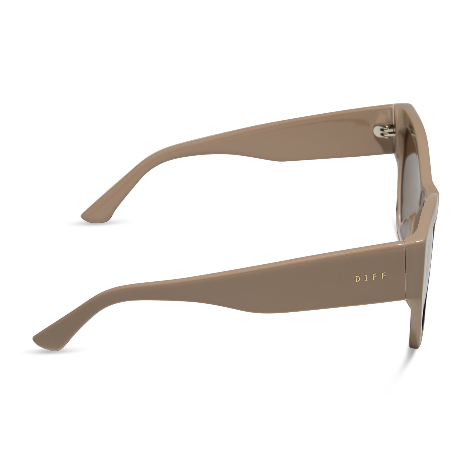 VIVIENNE - ALMOND + BROWN WITH GOLD FLASH SUNGLASSES - Image 3