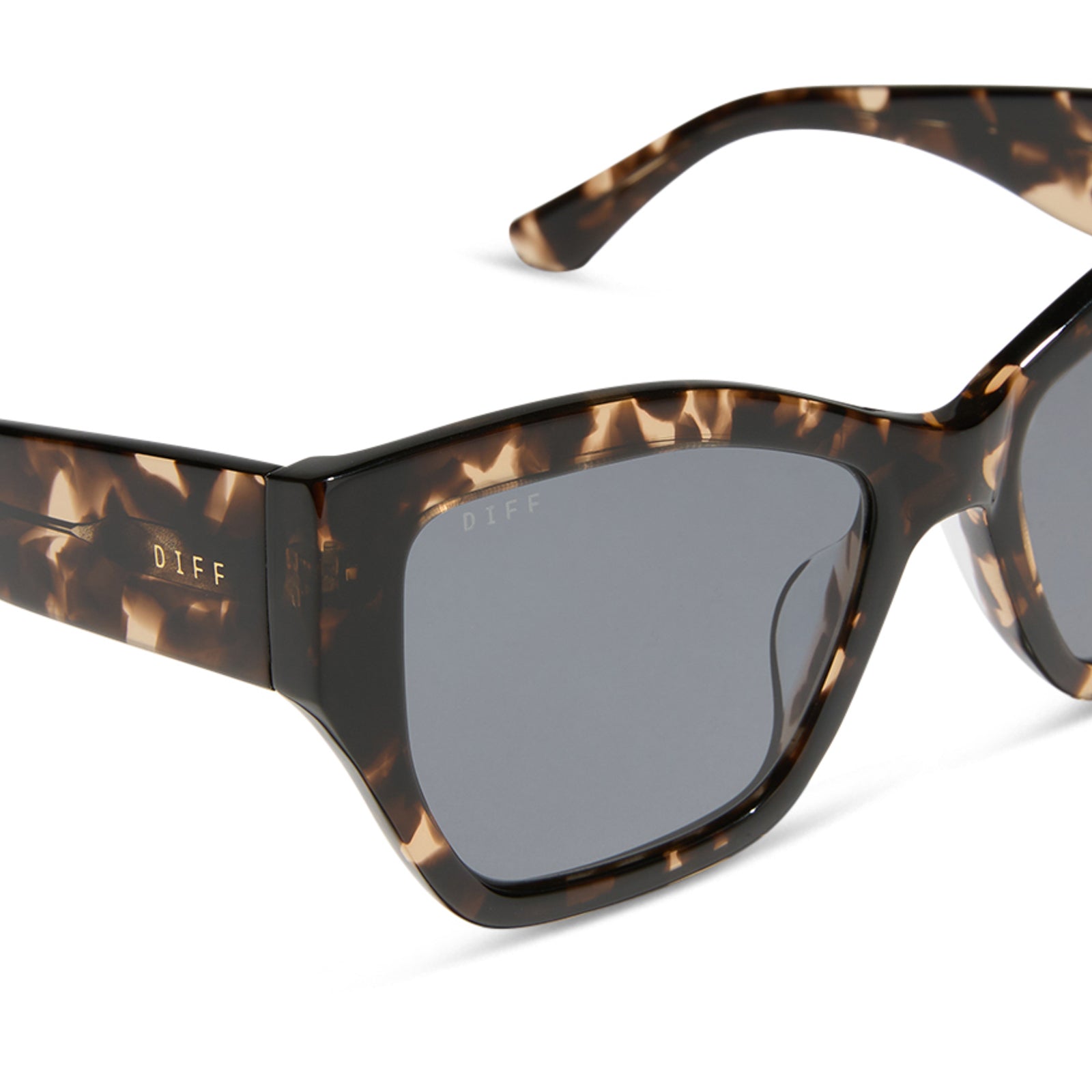VIVIENNE - ESPRESSO TORTOISE + GREY + POLARIZED SUNGLASSES - Image 4