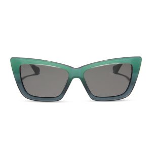 ELPHABA EMERALD - ENCHANTING EMERALD TO BLACK + SHADOWY GREY SUNGLASSES