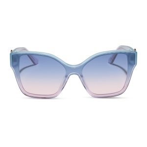 GLINDA UPLAND BUTTERFLY - IRIDESCENT PASTEL BLUE + LAVENDER + OPALESCENT GRADIENT PINK SUNGLASSES