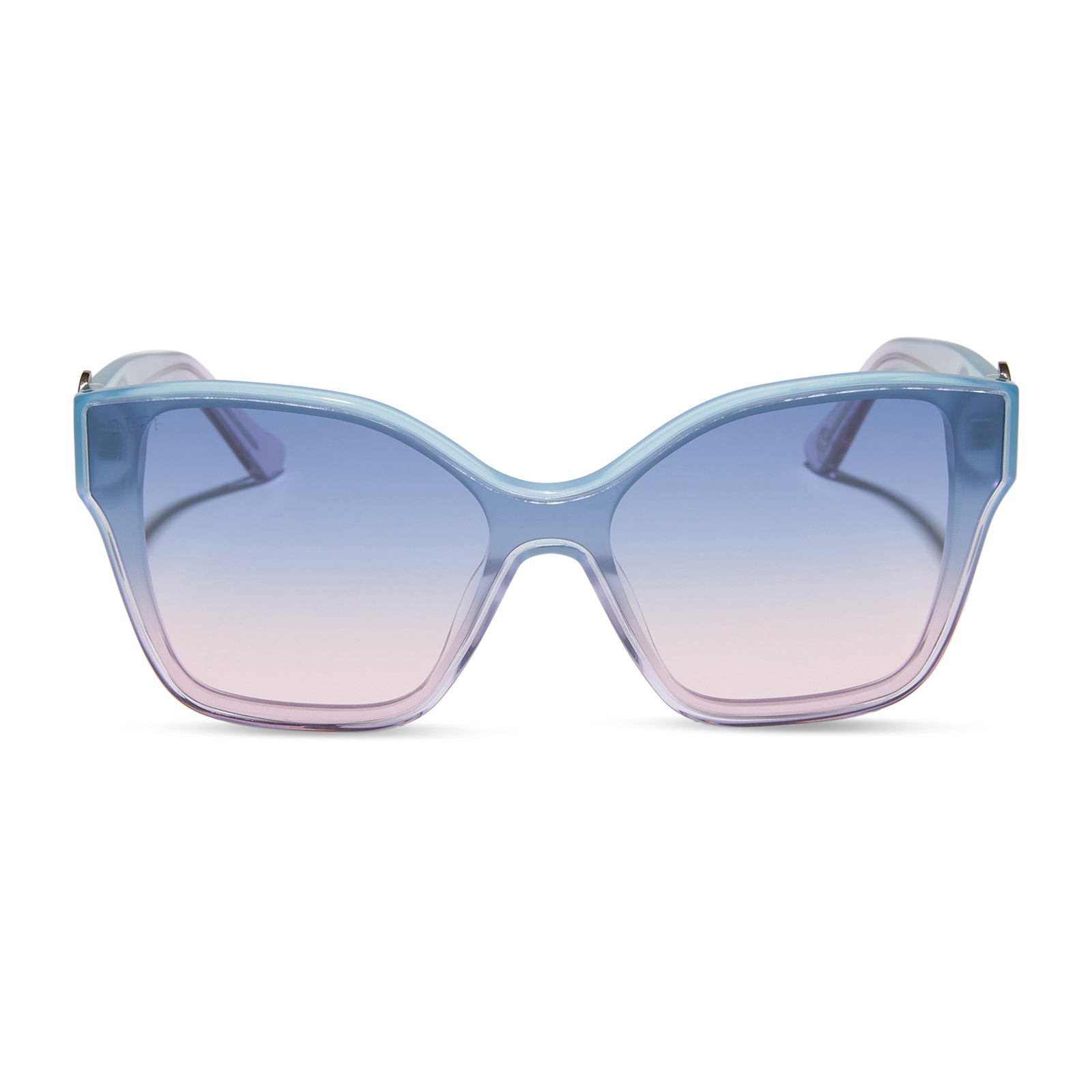 GLINDA UPLAND BUTTERFLY - IRIDESCENT PASTEL BLUE + LAVENDER + OPALESCENT GRADIENT PINK SUNGLASSES