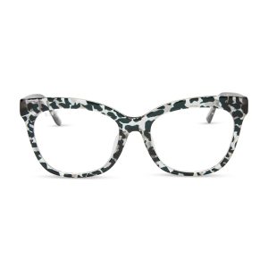 WINSTON - CLEAR LEOPARD + GLASSES