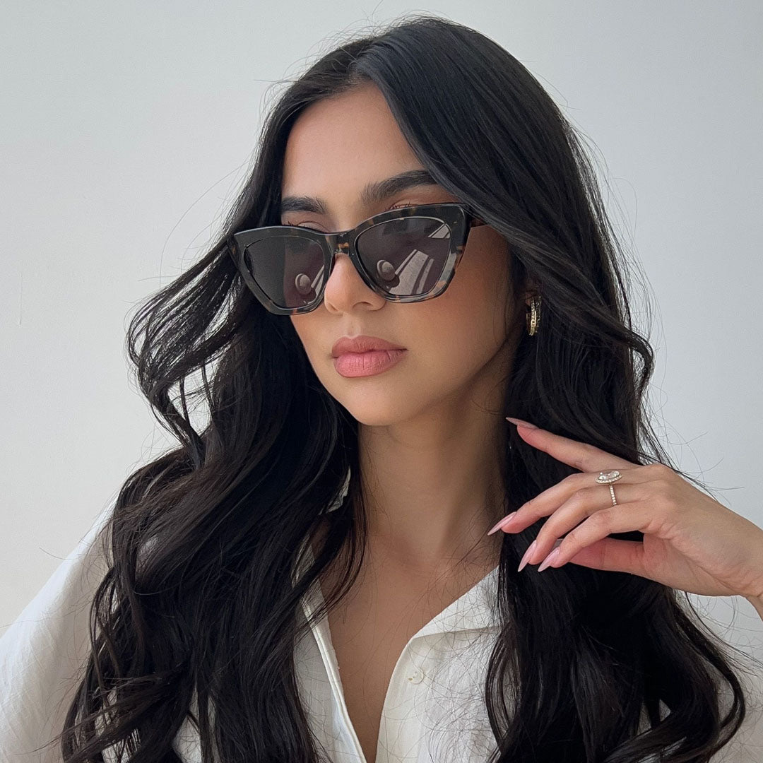 CAMILA - ESPRESSO TORTOISE + GREY SUNGLASSES - Image 5