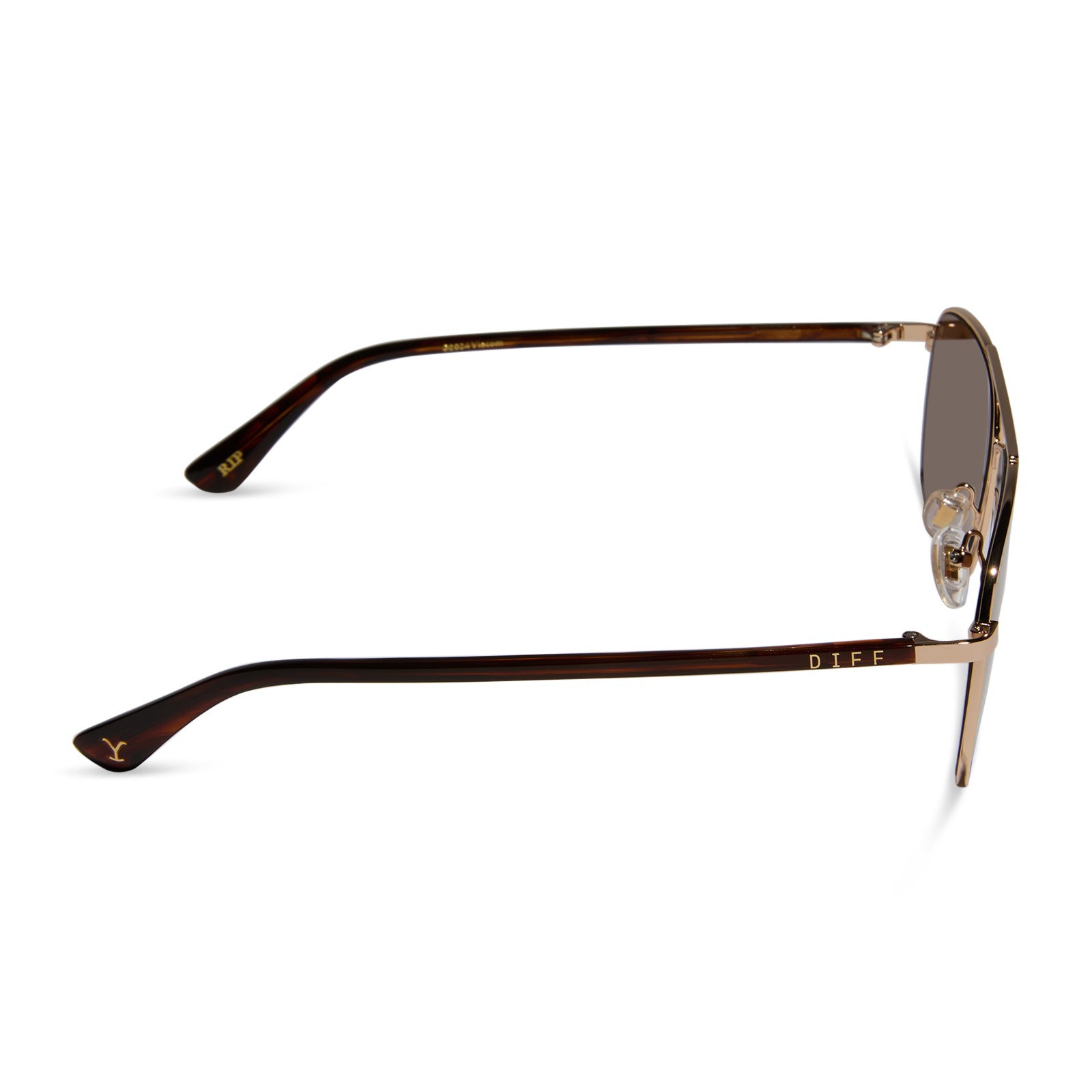 RIP WHEELER - WESTERN GOLD + MARBLED BROWN W BOLD BROWN + POLARIZED SUNGLASSES - Image 3