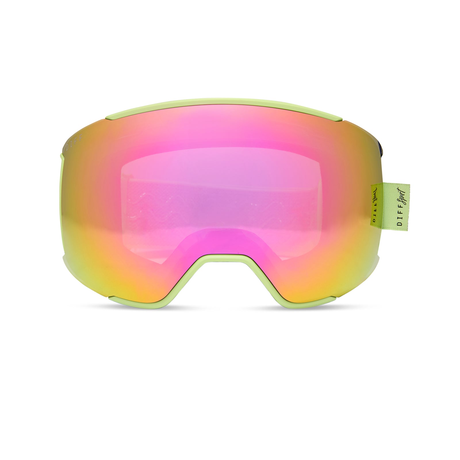 SNOW GOGGLES - ALPINE + LIME GREEN + HOT PINK MIRROR + POLARIZED GOGGLES & FREE GLACIER GREY LENS - Image 2