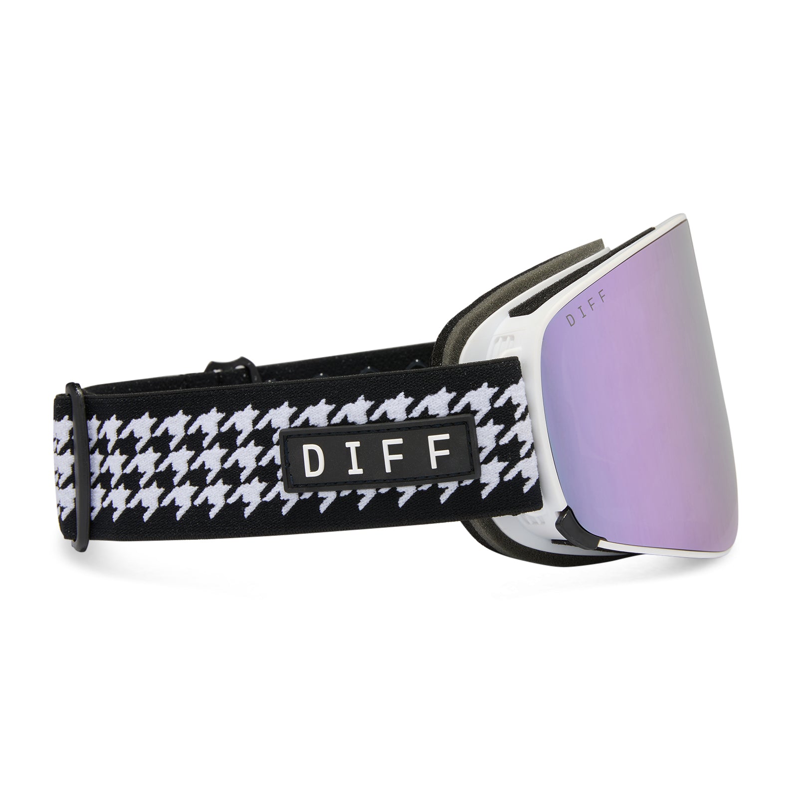 SNOW GOGGLES - FROST + HOUNDSTOOTH + LILAC MIRROR + POLARIZED GOGGLES & FREE AURORA PINK LENS - Image 4