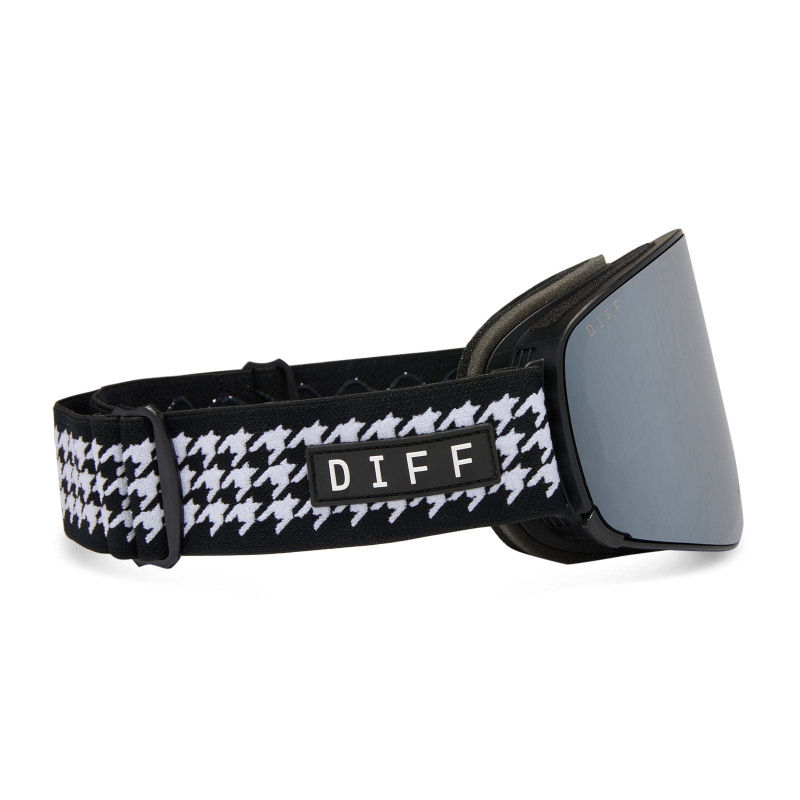SNOW GOGGLES - FROST + HOUNDSTOOTH + SILVER MIRROR + POLARIZED GOGGLES & FREE AURORA PINK LENS - Image 4