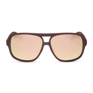 HANGTIME - MATTE RUGBY RED + CHAMPAGNE MIRROR + POLARIZED SUNGLASSES