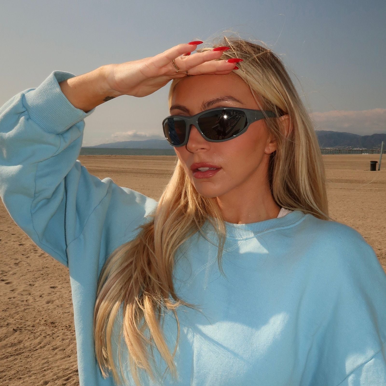 LIGHTNING - SLATE GREY + GREY W/ SILVER FLASH + POLARIZED SUNGLASSES - Image 12