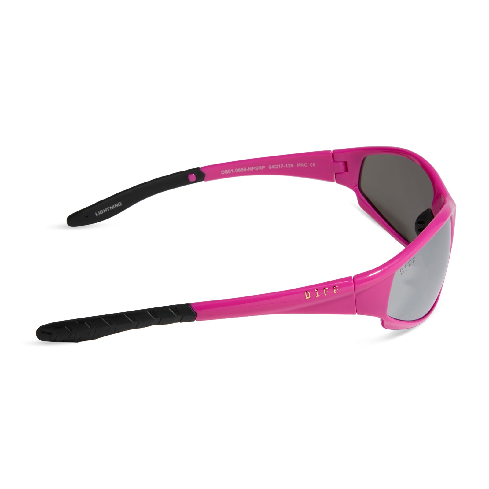 LIGHTNING - NEON PINK + SILVER MIRROR + POLARIZED SUNGLASSES - Image 6