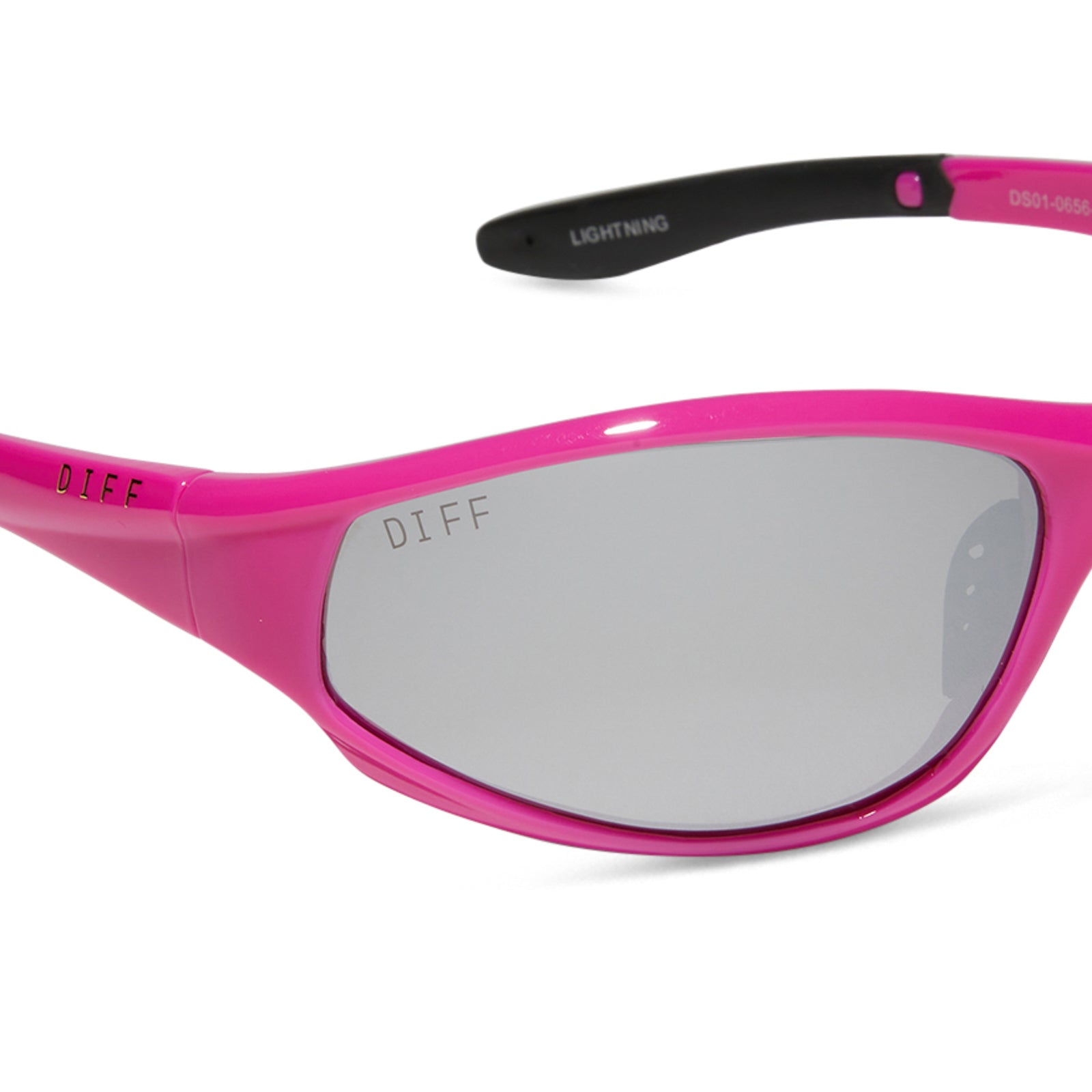 LIGHTNING - NEON PINK + SILVER MIRROR + POLARIZED SUNGLASSES - Image 7