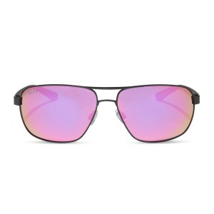 MATCHPOINT - BLACK + MATTE BLACK + PINK RUSH MIRROR + POLARIZED SUNGLASSES