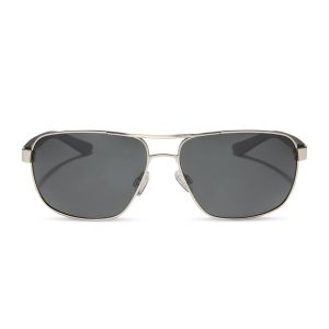 MATCHPOINT - SILVER + MATTE BLACK + GREY + POLARIZED SUNGLASSES