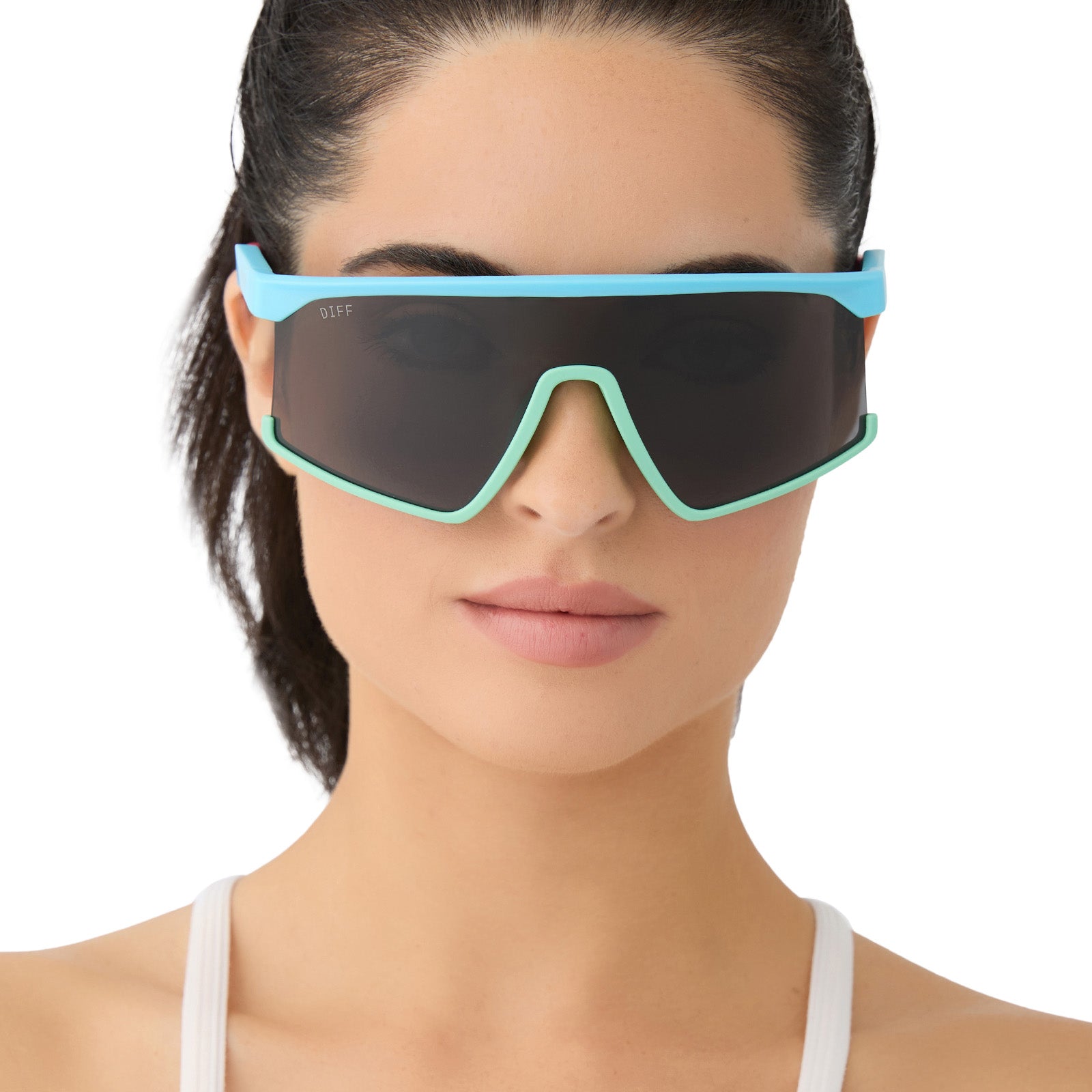 SPIKE - AQUA + BLUE GREEN + CORAL + GREY + POLARIZED SUNGLASSES - Image 7